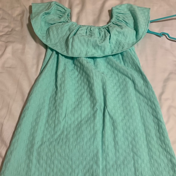 EUC Crown & Ivy Off the Shoulder Teal  Shift Dress - Picture 2 of 2